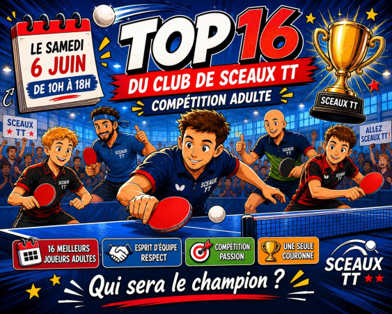 Top 16 adultes 6 juin 10h-18h