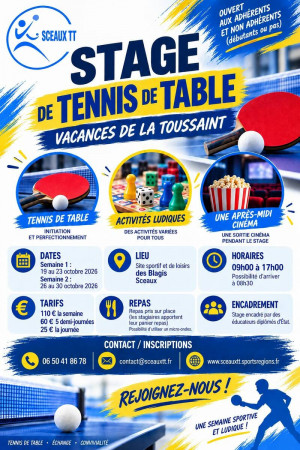 Un Stage de Ping à la Toussaint?